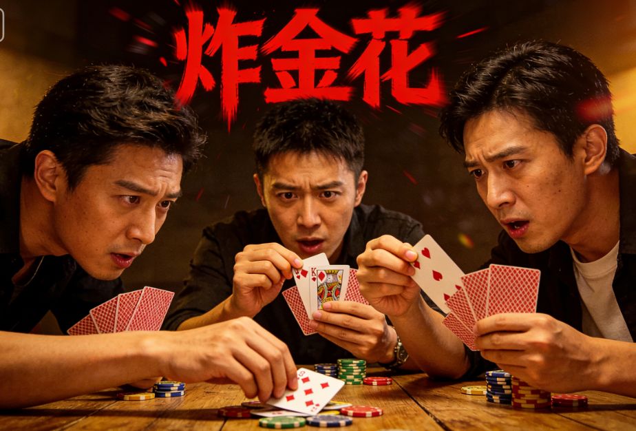 炸金花将小小的棋牌室与外界隔绝开来